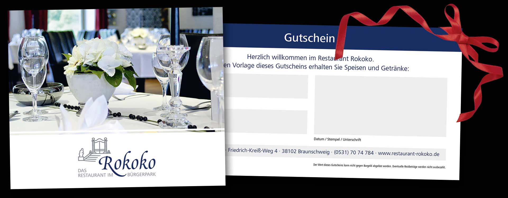 Geschenk-Gutscheine für Restaurant Rokoko Braunschweig